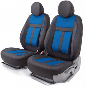 Получехлы на передние сиденья CUSHION COMFORT, материал эко-хлопок, 5 мм поролон, новое лекало - 3D крой, большой поясничный упор, 4 предмета, выглядят как чехлы, устанавливаются как накидки, открытая