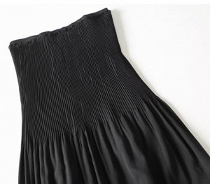 Платье-бандо черное