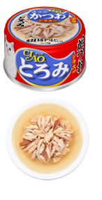 Inaba Shyokuhin влажный корм для кошек Мраморная вырезка тунца с гребешком и парным филе курицы в сливочном соусе 80гр консервы