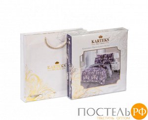 03/4385 КПБ "KARTEKS" сатин печатный в ПВХ, р. семейный, КВ385