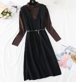 Лонгслив+платье,черный