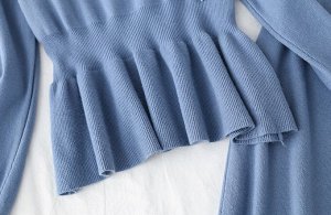 Кофта+юбка,синий