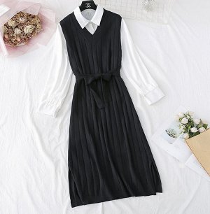 Рубашка+платье,черный