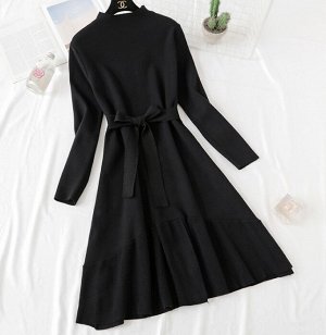 Трикотажное платье,черный