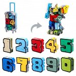 Игровой набор «Робо-цифры», в чемодане от 0 до 9, цвета МИКС