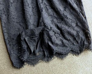 Кружевное платье, черный