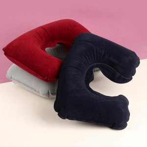 Подушка для шеи дорожная, надувная, 42 ? 27 см, цвет МИКС