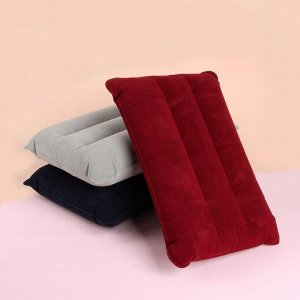 Подушка дорожная, надувная, 42 ? 30 см, цвет МИКС