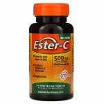 American Health, Ester-C, 500 мг, 90 вегетарианских таблеток