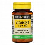 Mason Natural, Витамин C, 250 мг, 100 таблеток