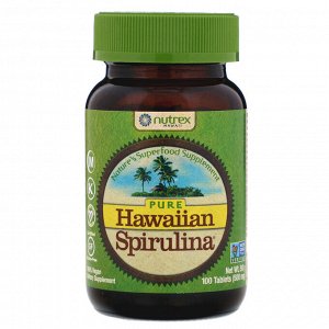 Nutrex Hawaii, Pure Hawaiian Spirulina Pacifica, натуральные мультивитамины, 500 мг, 100 таблеток