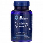 Life Extension, Glutathione, Cysteine &amp; C, 100 Capsules