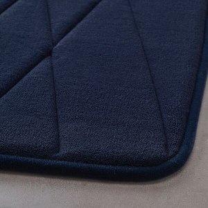 УППВАН Коврик для ванной, темно-синий50x80 см