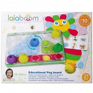 Игрушка развивающая "Lalaboom", Развивающая доска + 20 деталей в комплекте97