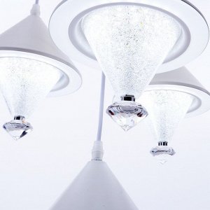 Люстра "Даллас" LED 98Вт 3 режима 3000-6000К белый 37х37х80 см.