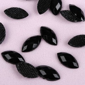 Стразы термоклеевые «Лепесток», 5 ? 10 мм, 100 шт, цвет чёрный