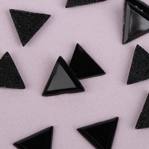Стразы термоклеевые «Треугольник», 10 ? 10 мм, 50 шт, цвет чёрный