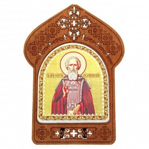 Ажурная икона на подставке "Святой Сергий Радонежский"