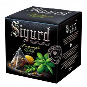 Чай зеленый SIGURD Лимонный мирт-вербена Green Tea Lemonmyrtle & Verbena, 15 пир.*2г