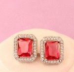 Серьги-гвоздики покрытие родий H01-6954