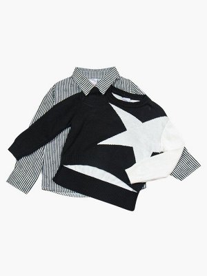 Комплект для девочки: рубашка, джемпер и джинсы с поясом (Размер пишите в комментариях, где нет выбора )