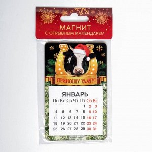 Магнит с календарём «Приношу удачу!»