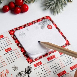 Магнит-календарь с блоком и карандашом «Счастья в дом»