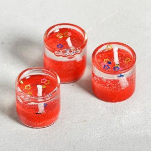 Набор гелевых свечей «Снимай сливки», 3 шт, 13,3 х 5 х 3 см
