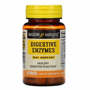 Mason Natural, Пищеварительные ферменты, 90 таблеток