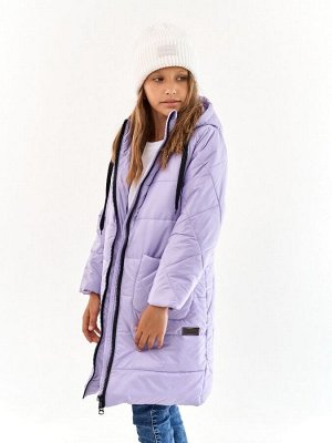 Пальто для девочки Классик сиреневый (t до -25)