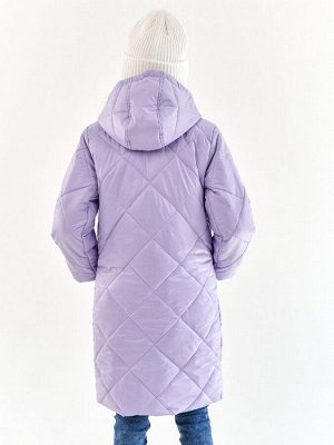 Пальто для девочки Классик сиреневый (t до -25)