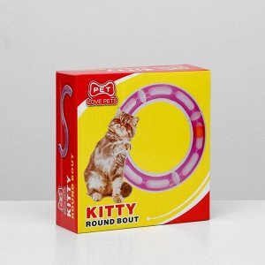 Игрушка для кошек 2 в 1 "Круг и волна" с шариком (картоная каробка), микс цветов