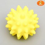 Игрушка пищащая &quot;Мяч с шипами&quot; для собак, 6,5 см, жёлтый