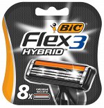 BIC 3 FLEX  HYBRID кассеты, 3 лезвия (8 шт.),  948275