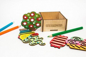 WoodLand Toys Линейки-трафареты, Детское ассорти, 120208