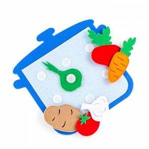 Развивающая игра «Кастрюля с овощами» (Фетр), 1201006