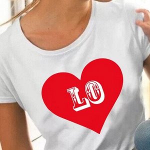 Женская футболка с сердцем