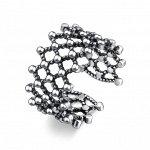 Безразмерное кольцо c посеребрением, Crystal Shik