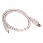 Кабель USB 2.0 Pro Cablexpert CCP-mUSB2-AMBM-W-1M, AM/microBM 5P, 1м, экран, белый, пакет