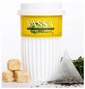 Натуральный черный чай с чабрецом VASSA в стакане SAVE HANDS 250 мл, 3 шт.
