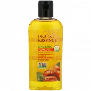 Desert Essence, Organic Jojoba Oil for Hair, Skin and Scalp, 4 fl oz (118 ml)