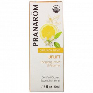 Pranarom, Essential Oil, Diffusion Blend, Uplift, .17 fl oz (5 ml)