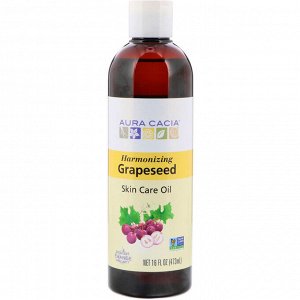 Aura Cacia, Skin Care Oil, Harmonizing Grapeseed, 16 fl oz (473 ml)