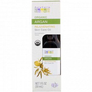 Aura Cacia, Органическое уходовое масло для кожи, омолаживающее, аргана, 1 ж. унц. (30 мл)