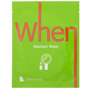 When Beauty, Glamour Base, Bio-Cellulose Sheet Mask, 1 Sheet, 0.8 fl oz (23 ml)