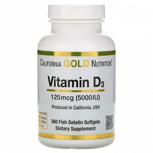 Витамин D3, 125 мкг (5 000 МЕ)