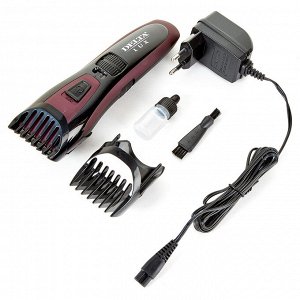 Машинка для стрижки волос LUX DE-4200А аккумуляторная, фиолетовая
