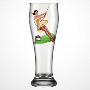 Бокал пивной 500 мл "Pin-up beer" Подарочный 303-Д