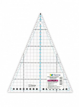 Линейка для пэчворка "треугольник 45*" 24*20см