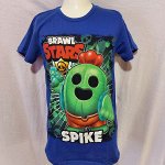 Подростковая футболка Brawl Stars Spike 1104 синяя